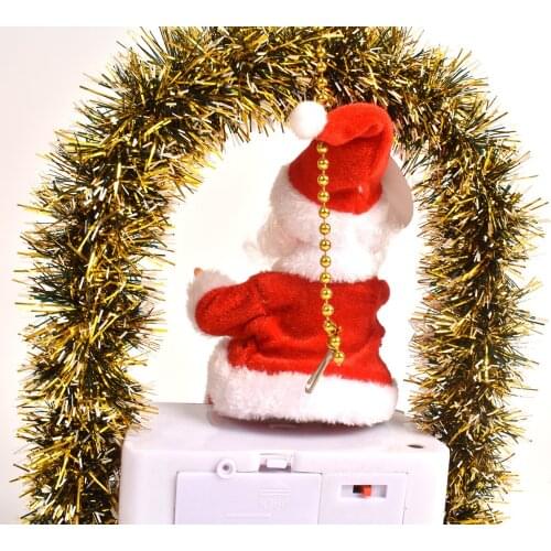 New Christmas Ornaments Colorful Luminous Garland Electric Music Santa Claus Doll Doll Christmas Gift