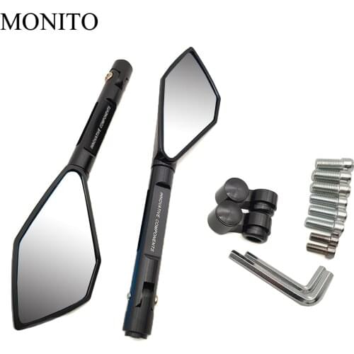 Full CNC Aluminum Motorcycle Mirrors Rearview Blind Spot Side Mirror For Moto Guzzi BREVA 750 1100 GRISO MGX21 GT8V NORGE 1200