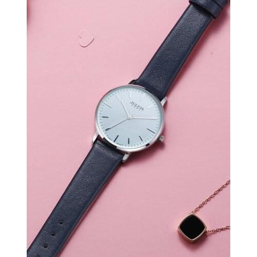Simple Thin Womens Watch Japan Quartz Hours Woman Clock Fine Fashion Dress Bracelet Leather Girls Birthday Gift Julius Box