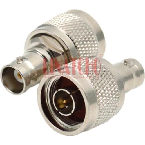 50 Ohm Straight Copper Connector N Male Plug to BNC Female Jack Adaptor for Car Radio Antenna Cable