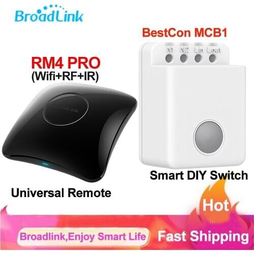 Broadlink RM4 PRO Wifi IR RF Smart Home Remote Controller BestCon MCB1 WIFI DIY Smart Switch Work with Alexa Google Home IFTTT