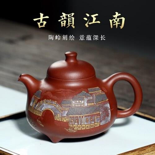 Recommended stone gourd ladle pot all hand painted pure moment of household large-capacity single pot set the teapot