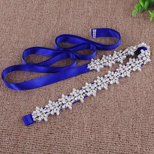 S269B New Protein Rhinestone Bride Belt Bridal Bridesmaid Wedding Dress Accessories Belts Women Party Prom Evening Dresses Sash