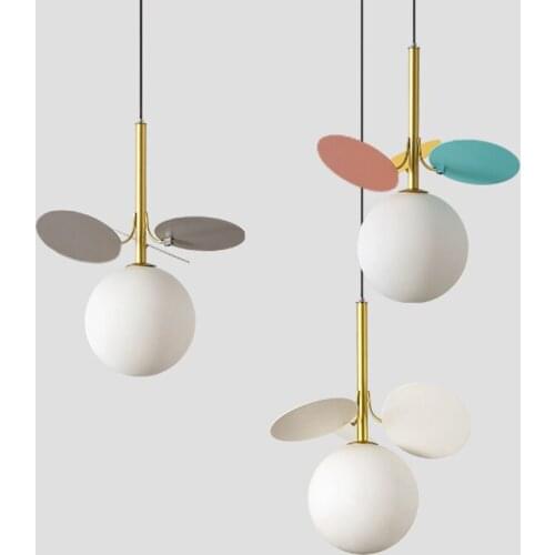 Nordic bedroom bedside chandelier modern minimalist living room background wall small chandelier personality bar chandelier