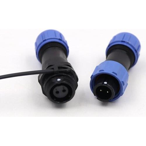 SP11 Plastic Male Plug& Female Socket 2Pin 3Pin 4Pin 5Pin Electronic Wire Adapter Waterproof IP68 DC AC Power Cable Connector