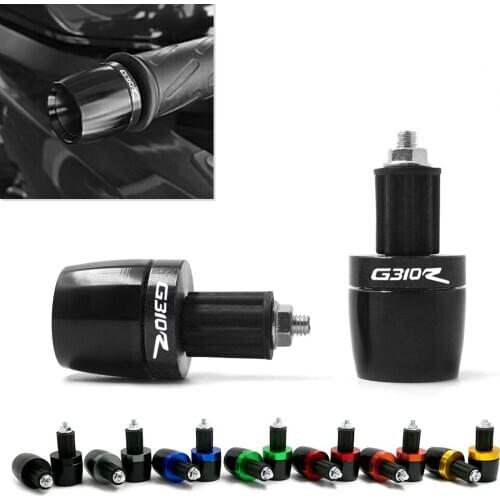 Universal Motorcycle 7/8" Handlebar Grips Ends Handle Bar Cap End Plug Slider For BMW G310R G 310 R With LOGO G-310R All Years