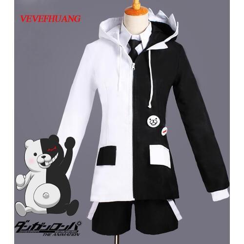 VEVEFHUANG Anime Super Dangan Ronpa 2 Danganronpa Monokuma Black And White Bear Unisex Exquisite Cosplay Costume Casual Wear
