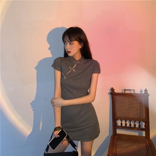 Chinese Retro Style Skirts Suit Women Short Tops Shirts with Retro Buckle Split Midi Skirt High Elastic Sexy Summer Streetwear