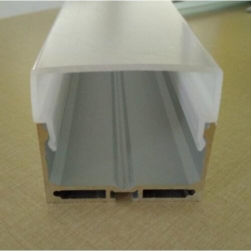 Free Shipping 55x50mm big size 2m/pcs aluminum profile with milky or clear cover and end caps 3 years warranty