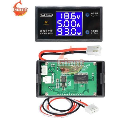 DC 0-50V Digital Voltmeter Ammeter Wattmeter Power Current Voltage Meter Power Detector Monitor Volt Tester Meter 5A 250W 5V 12V