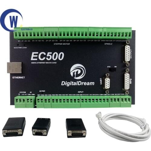 CNC Mach3 Ethernet Motion Controller EC500 460kHz 3/4/5/6 Axis Motion Control Card for milling machine