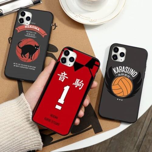 HAIKYUU!! Karasuno Nekoma Crest Phone Case For iphone 8 11 12 Redmi note 8 9 s huawei p 30 pro lite plus cover shell funda