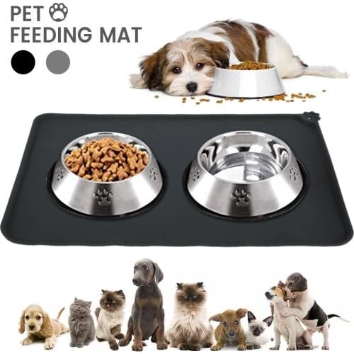 Pet Mat Waterproof Feeding Pad For Dogs Cats Silica Gel Pet Food Pad Pet Bowl Drinking Mat Easy Clean Mat Dogs Pets Accessories