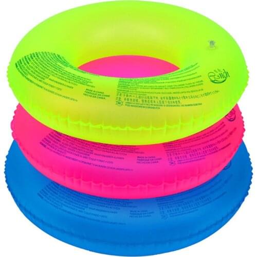 Summer Beach Swim Circle Float Water Pool Party Inflatable Swimming Ring Baby Kid Adult Fluorescent Life Ring Buoy