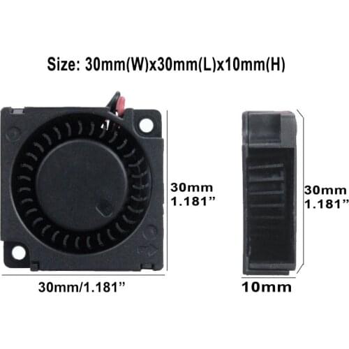 Gdstime 30x30x10mm DC 5V Ball bearing 30mm x 10mm Blower 3010 3cm Mini Cooler Laptop Cooling Fan 3D Printer Fan 30*30*10mm