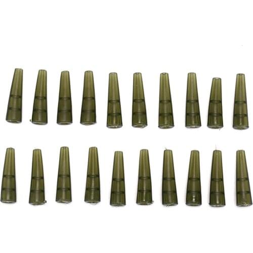 20PCS Carp fishing Mini Anti-Tangle Sleeves Connect with Fishing Hook Green Rubber Quick Change Hook Sleeve for Carp Fishing