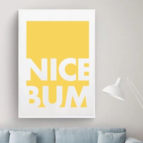 Bathroom Canvas Painting Nice Bum Quote Posters and Prints Nordic Minimalist Art Wall Picture for Shower Room Home Decoration