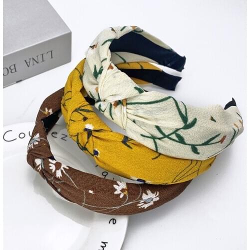 New Flower Knotted Headband for Women Hair Hoop Cute little flowers Hair band girls Hair Accessories FG1115
