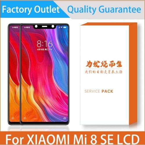 5.88'' AMOLED LCD Display For Xiaomi Mi 8 SE Mi8 SE LCD Touch Screen Digitizer Assembly Repair Replacement Parts With Frame