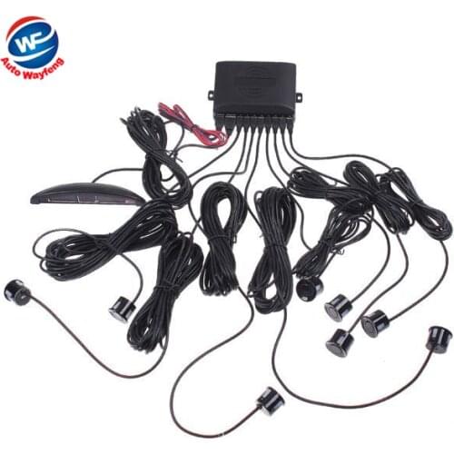 Factory Selling Hot sale Car LED Display 8 Sensors Kit Reversing Parking Radar Buzzer System,free shipping Wholesale R5