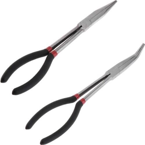 Fishing Pliers Curve Straight Long Handle Carbon Steel Gripper Multifunctional