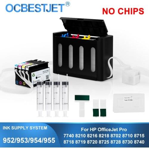4Colors/Set For HP 953XL 953 XL CISS Continuous Ink Supply System For HP Officejet Pro 7740 8210 8710 8715 8720 8725 8730 8740