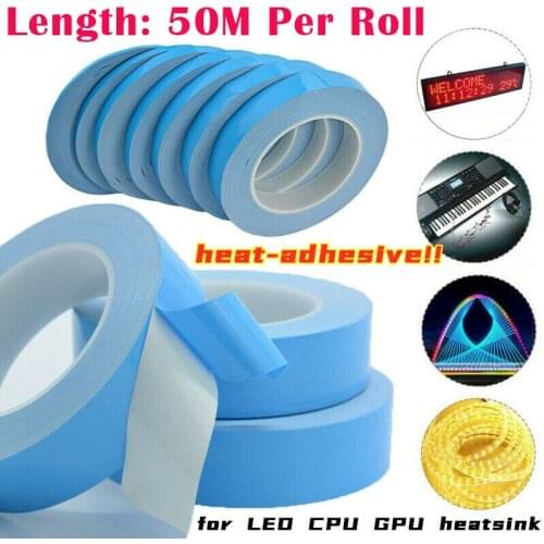 Thermal Adhesive Tape High Performance Thermally Double Side Tapes Cooling Pad Apply to LED Strips 3D Printer Laptop @LS