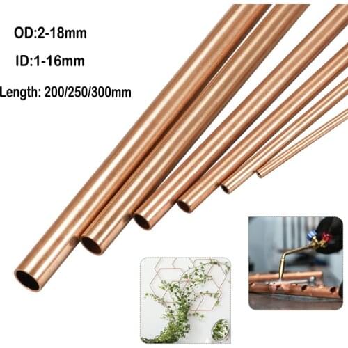 Red copper Tubes Internal Diameter 300mm/200mm/250mm 1-16mm Tube Brass Spacer Model Building diy toys accessories