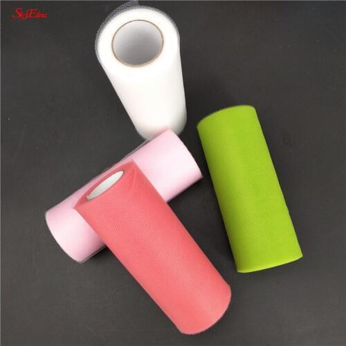 Tulle Roll 25Yard 15cm Roll Fabric Spool Baby Tutu Tulle Dress Girls/women Long Skirt Tulle For Wedding Table skirt tulle 5Z