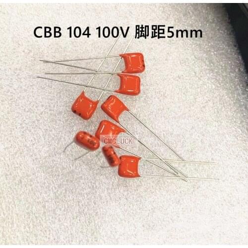 100pcs CBB upright capacitance 100v 104 0.1 uf feet away from pcmt36781104 philips original product