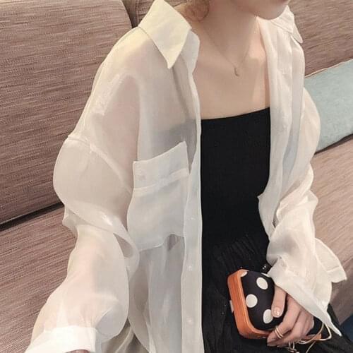 XPQBB Transparent Blouses