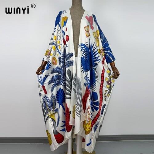 Bikini cover-up traf Cotton Sweet Lady Pink Boho Print Self Belted Front Open Long Kimono Dress Beach Tunic Women Wrap Dresses
