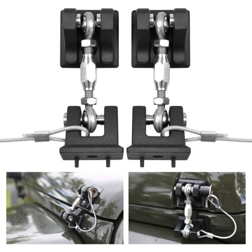1Pair Car Engine Hood Lock Latches Catch Locking Anti-Theft Key Kit for Jeep for Wrangler JK 2007-2017 2 Door 4 Door Parts