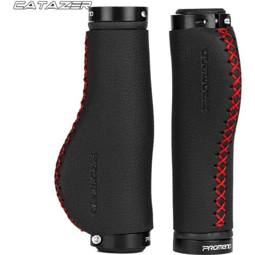 1 Pair Fiber Leather City Mountain Bike Scooter MTB Bicycle Handlebar Cover Handle Grips Bar End Non-slip Aluminum Lock