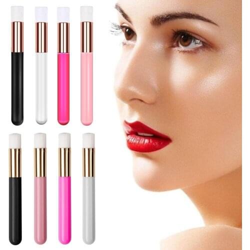 1PC Single Nasal Wash Brush, Nose Shadow Tool Two-color Fiber Hair Single Beautiful Nose Brush Black Head Wing Brush