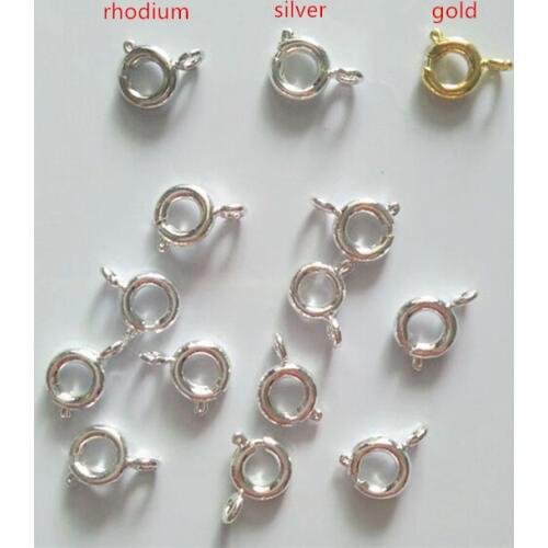 20pcs/lot 6mm Spring Buckle Necklace Connection Buckle DIY Jewelry Accessories