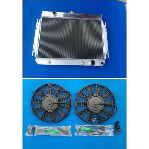 3 Core Aluminum Radiator + Fans For Chevy Impala V8 El Camino 1963-1968 1964 1965 1966 1967 1968