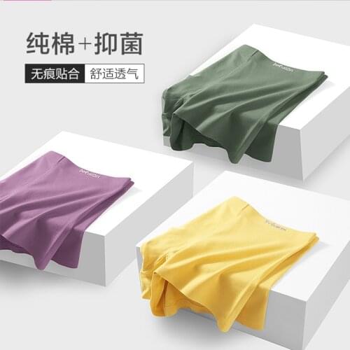 3PCS Mens boxer shorts sports boxer shorts 60 count cotton seamless autumn/winter liner antibacterial boxer shortsyoupin