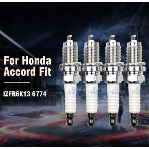 4pcs/lot IZFR6K13 6774 Laser iridium spark plug for auto Honda Fit 2007-2013 1.5 Accord 2.4 XP5224 1312290-RB1-003 IZFR6K13-6774