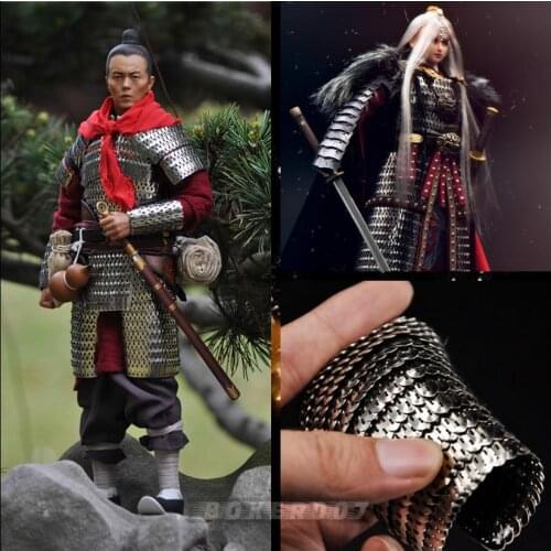 500pcs 1:6 Soldier Armor Accessories Metal Armor Plate Medium Size Zhajia Electroplating Imitation Oxidation Magnetic Adsorption