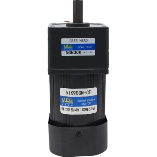 5IK90GN-CF 90w 220V/380V AC Gear Reduction Induction Motor, Forward and Reverse, Fixed Speed 3K-200K
