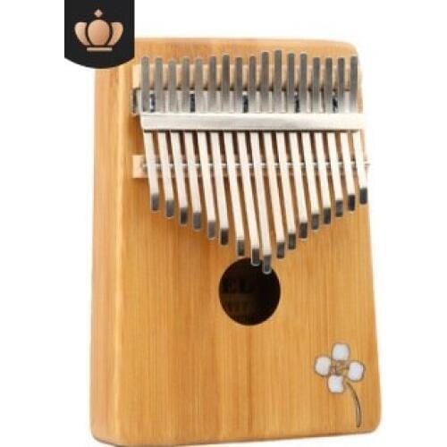 Bamboo veneer Thumb piano Kalimba 17-tone finger piano beginners entry portable musical instrument kalimba finger White beetle