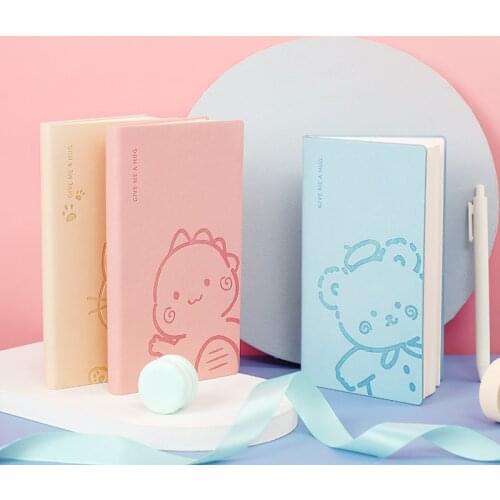 Small A6 Noteboo and Journal Kawaii Diary Notepad for Girls Office School Agenda Planner Stationery Sketchbook Line Note Book