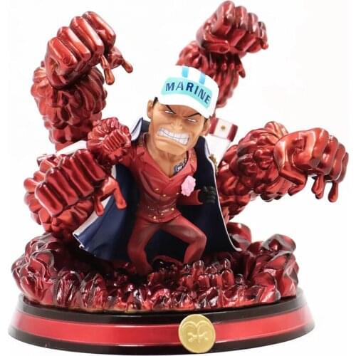 One Piece Anime Sakazuki Pirate Navy Three Generals Meteor 21CM PVC Volcano Red Dog Magma Fruit Ability BBT Statue Figma Gift