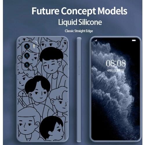 Personality Boy Phone Case For Huawei P40 P40Lite P30 P20 Mate 40 40Pro 30 20 Pro Lite P Smart 2021 Y7a Liquid Silicone Cover