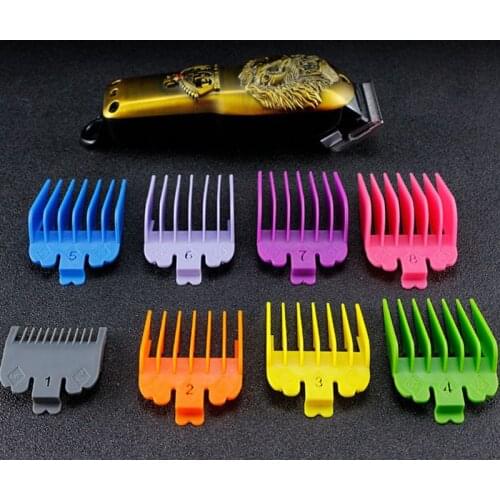 GXMC 8 Pcs/set Portable Oil Head Electric Clippers Caliper Limit Comb Hair Clipper Tooth Guides Combs Cutting Tool