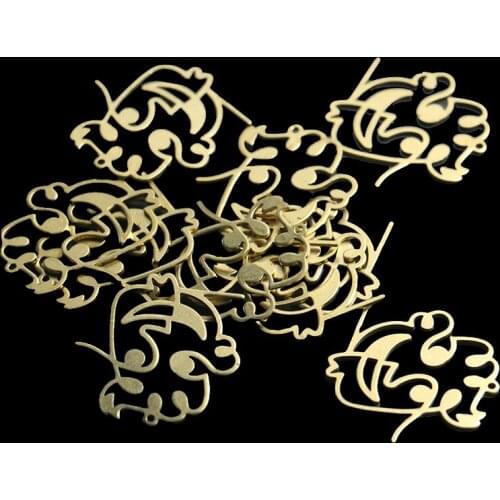 Brass Connector Hollow Single Hole Retro Face Accessories DIY Jewelry Making Components Handmade Necklace Pendant