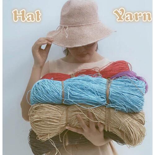 2019 Hot Summer Hat Yarn Yarn for Knitting 500 G/lot Raffia Straw Yarn Crocheting Yarn for Handmade Hats Baskets Handcrafts