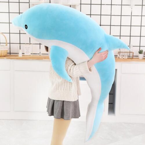 Kawaii Soft Dolphin Plush Toys Dolls Stuffed Down Cotton Animal Nap Pillow Creative Kids Toy Christmas Gift for Girls children