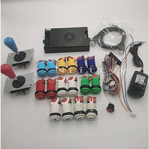 New 4399 In 1 Pandora 12 Saga Box Family Board DIY Arcade Kit 70pcs 3D games board 8 way joystick & American Style Push Buttons